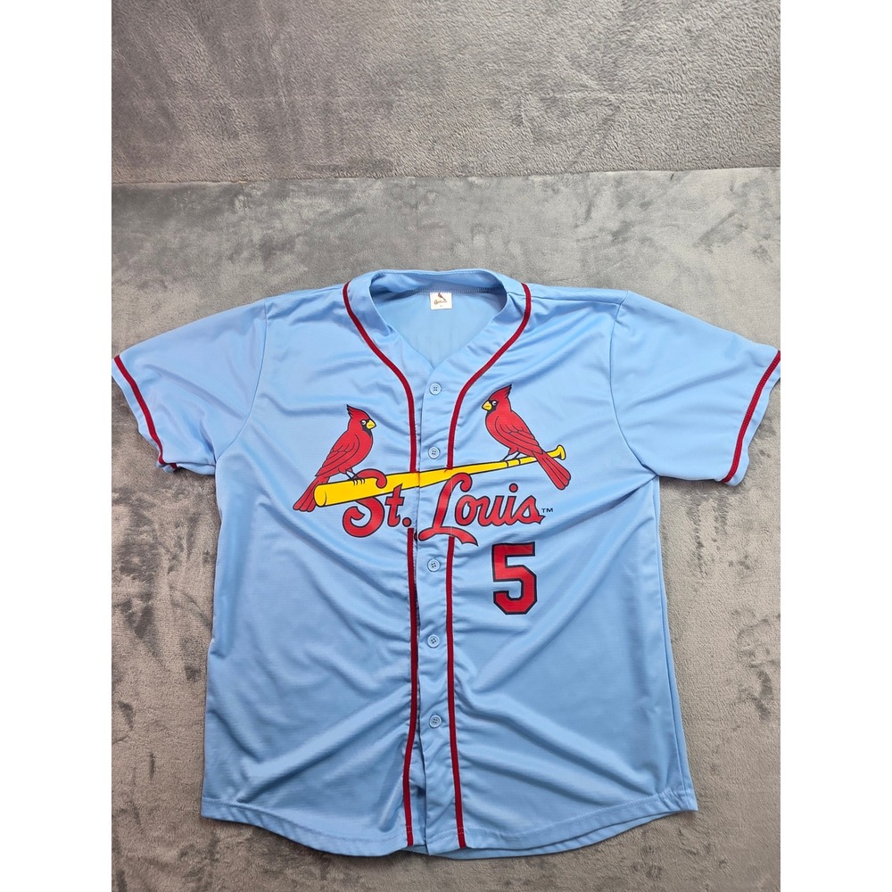 St Louis Cardinals Albert Pujols #5 Baseball Jersey Powder Blue Mens XL